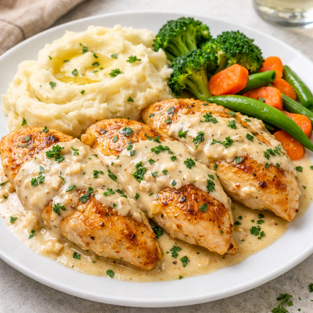 Creamy Garlic Chicken Recipe
