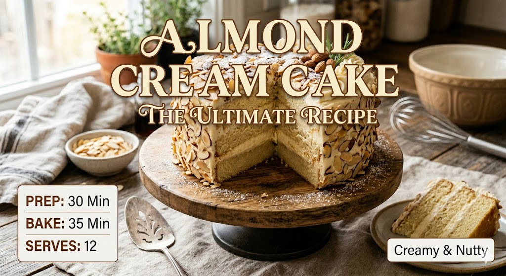 Almond Cream Cake Recipe